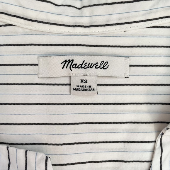 Madewell White and Black Striped Top - Picture 5 of 10